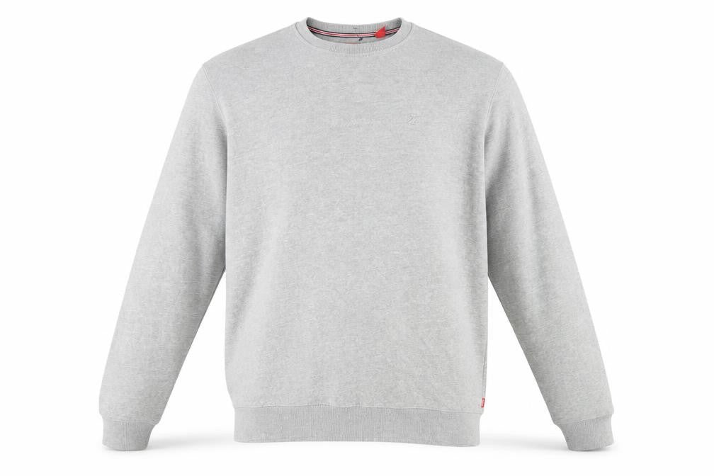 IZOD Mens Grey Crew Neck Pullover Sweatshirt Size L Regular Fit