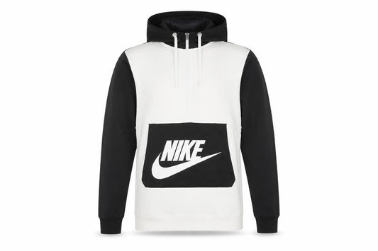 Nike Men's Black White Pullover Hoodie Small Fleece Sportswear