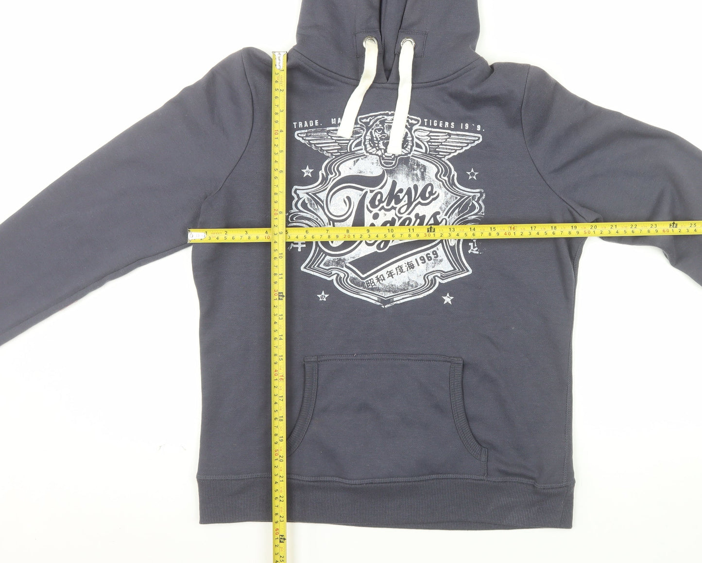 New Look Vintage Edition Women Grey Tokyo Tigers Pullover Hoodie Size 14