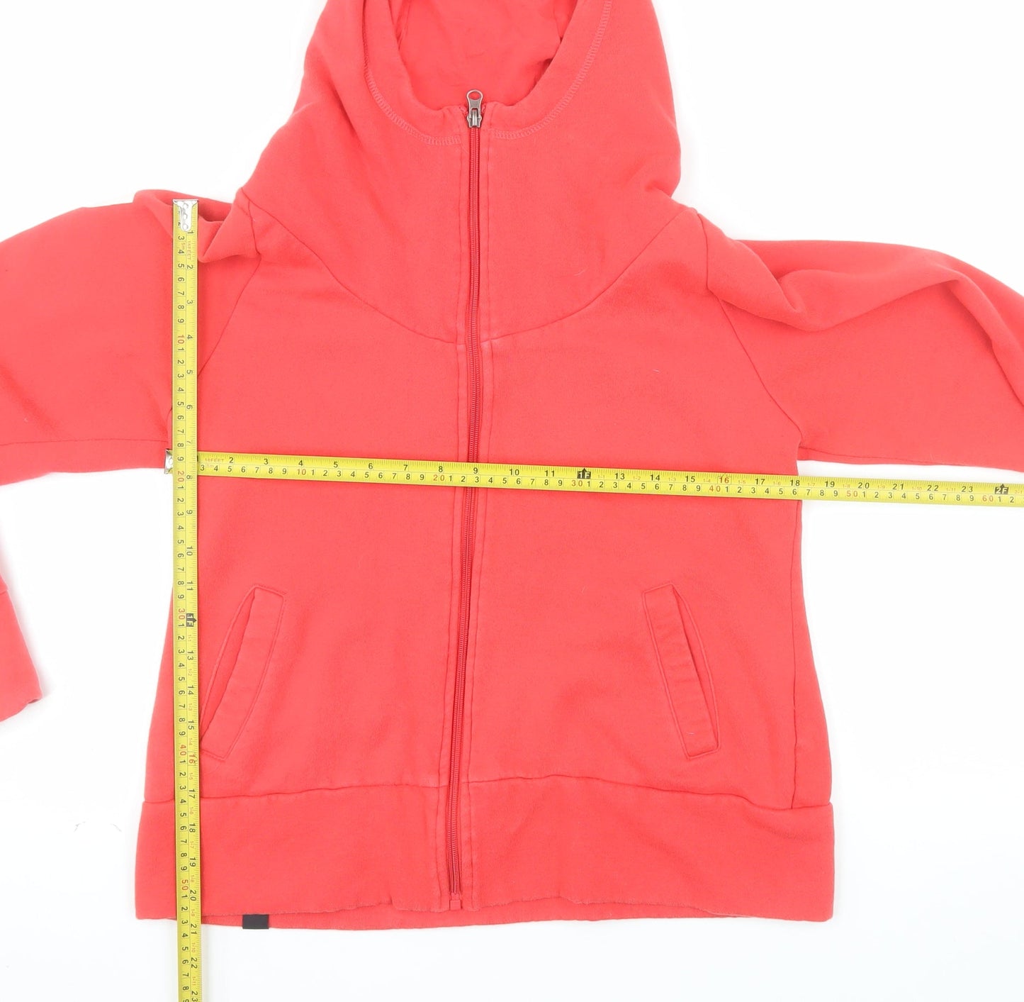 Bench Womens Red Full Zip Hoodie XL Cotton Blend Casual Wear