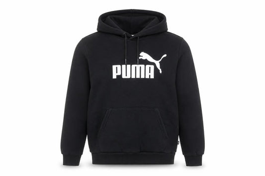 Puma Men’s Black Pullover Hoodie Fleece Logo Regular Fit Size M