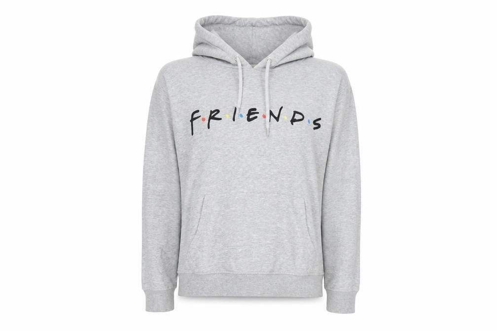 H&M L.O.G.G. Womens Grey Friends Hoodie Size M Cotton Blend