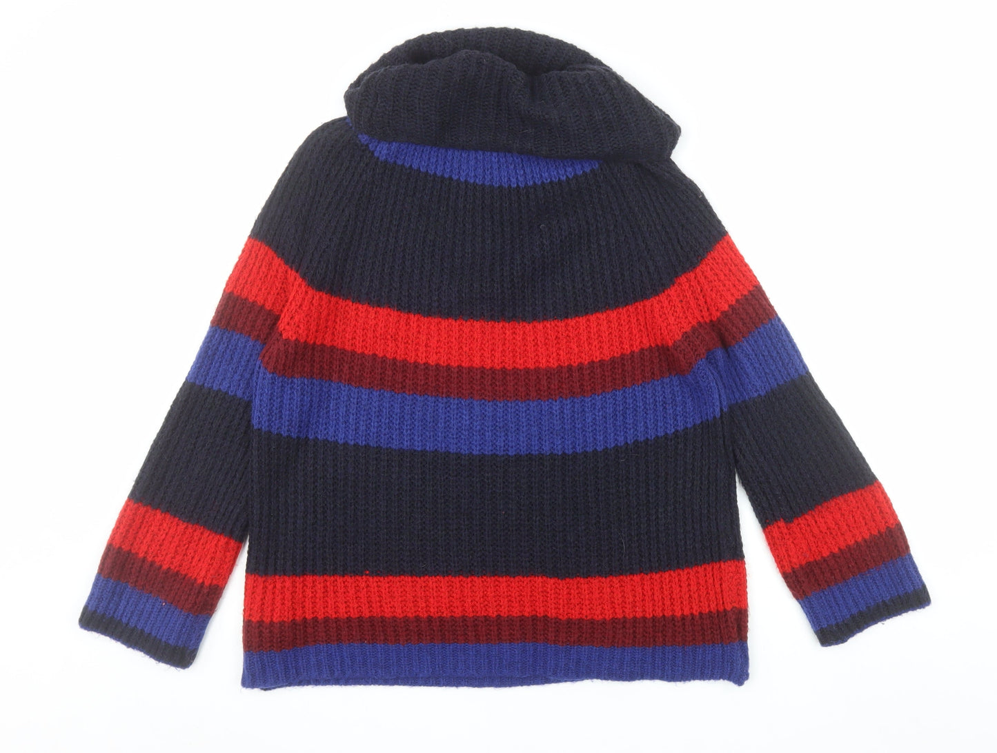 Isabella D. Women's Multicoloured Cowl Neck Chunky Knit Jumper M