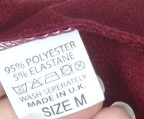 Select Womens Burgundy Hooded Tunic Sweatshirt Size M Graphic Print