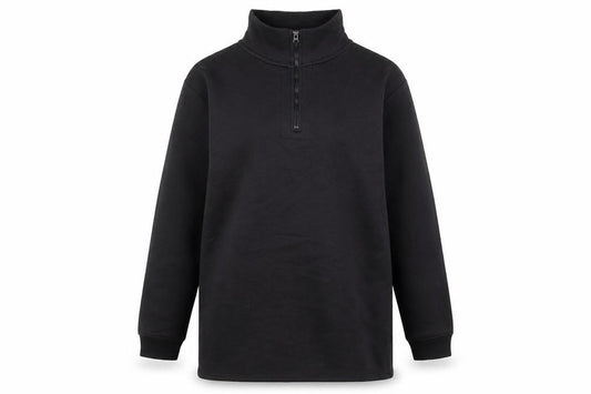 Threadbare Womens Black Size 10 1/2 Zip Pullover Sweatshirt