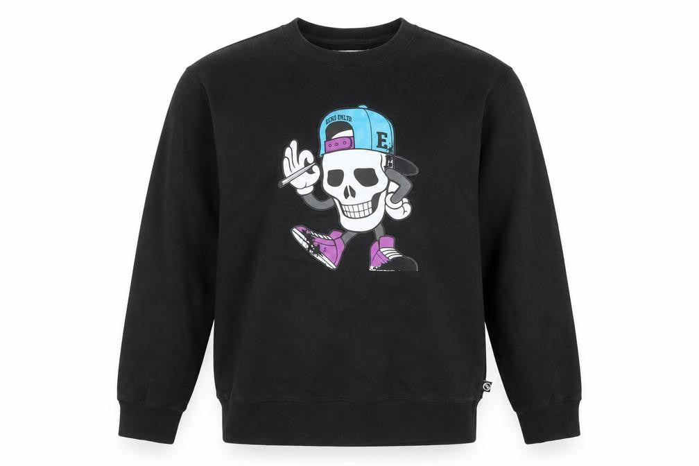 Ecko Unltd. Men's Black Graphic Skull Pullover Sweatshirt L