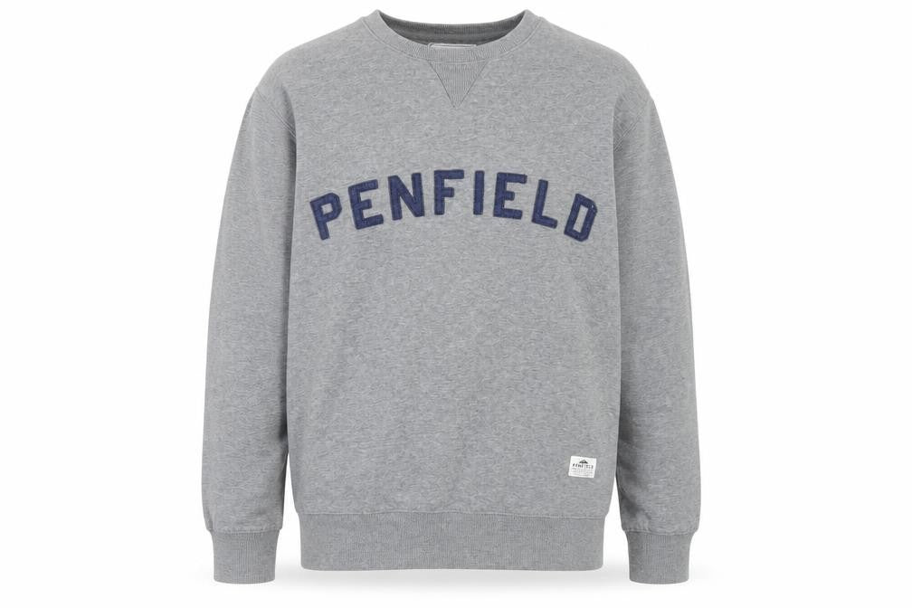 Penfield Mens Grey Small Crew Neck Pullover Sweatshirt