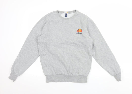 Ellesse Men's Grey Small Pullover Crew Neck Sweatshirt