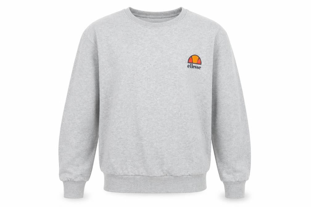 Ellesse Men's Grey Small Pullover Crew Neck Sweatshirt