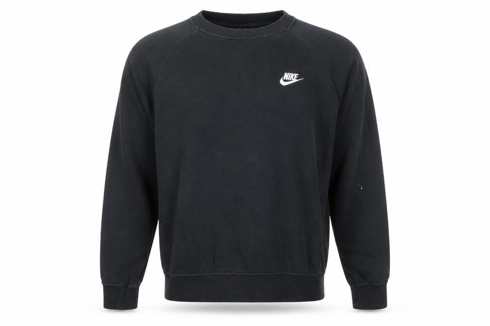 Nike Men's Black Crew Neck Pullover Sweatshirt M Logo Sportswear