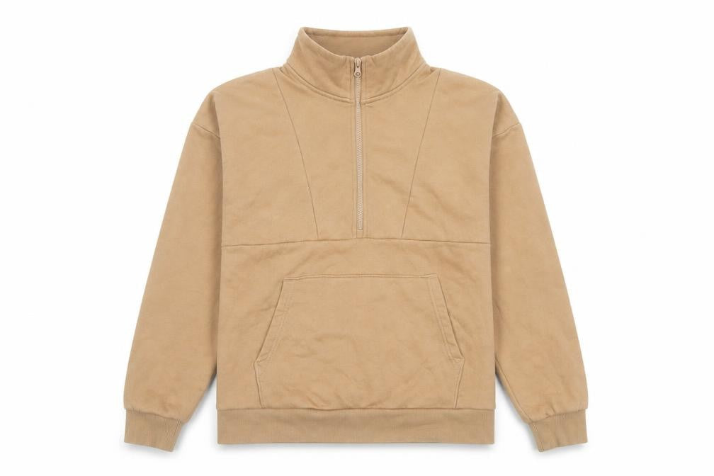 Active Women’s Beige 1/4 Zip Pullover Sweatshirt S
