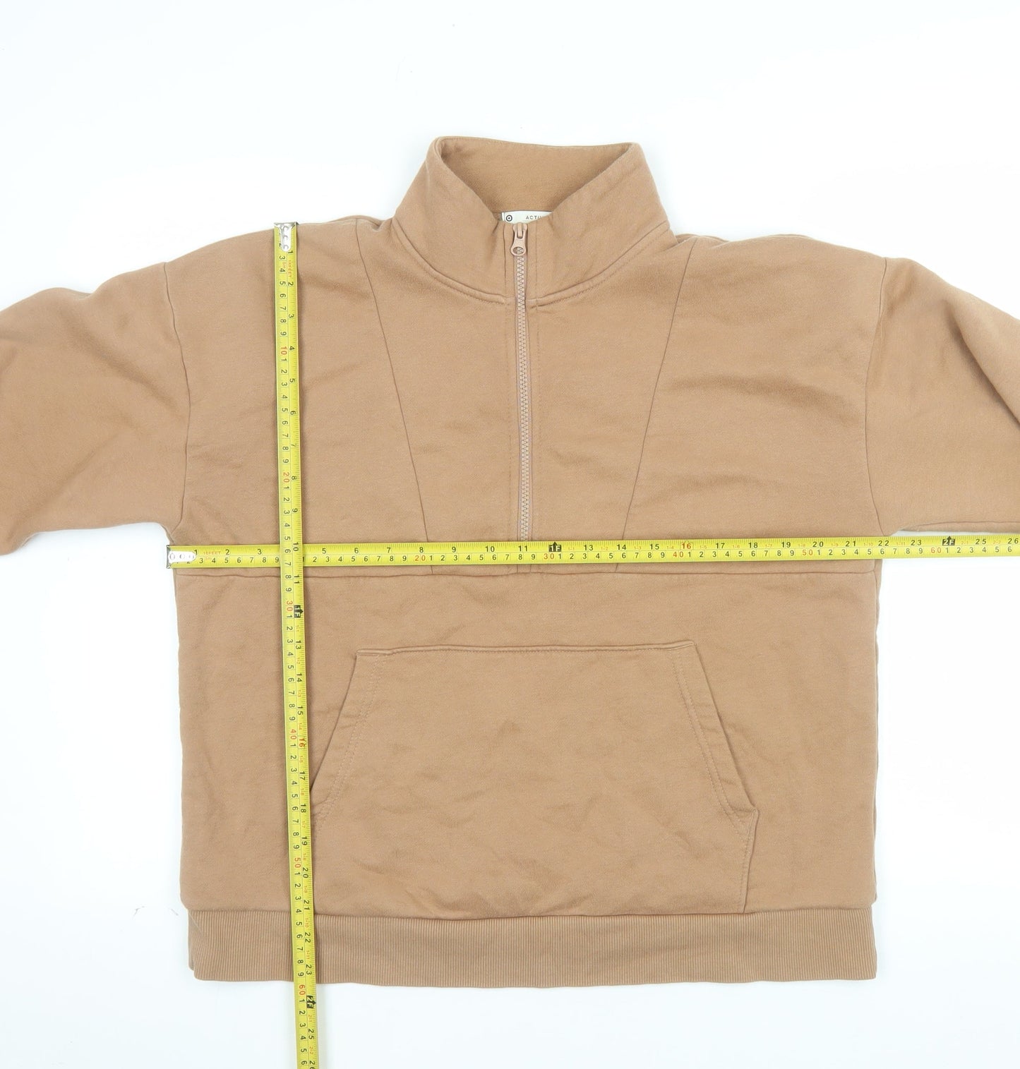 Active Women’s Beige 1/4 Zip Pullover Sweatshirt S