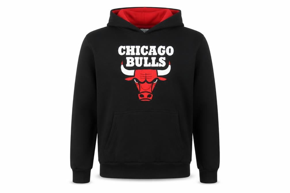 Chicago Bulls Men's Black Pullover Hoodie M Graphic Sports Sweatshirt