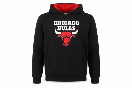 Chicago Bulls Men's Black Pullover Hoodie M Graphic Sports Sweatshirt