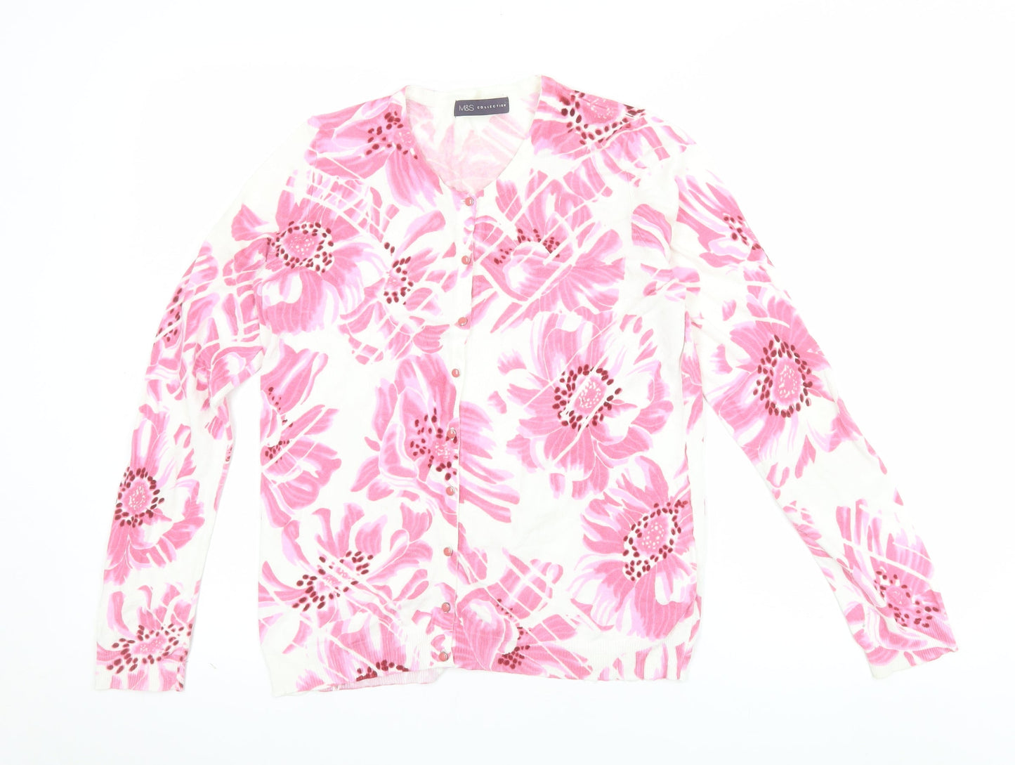 Marks and Spencer Womens Multicoloured Floral Cardigan Size 12