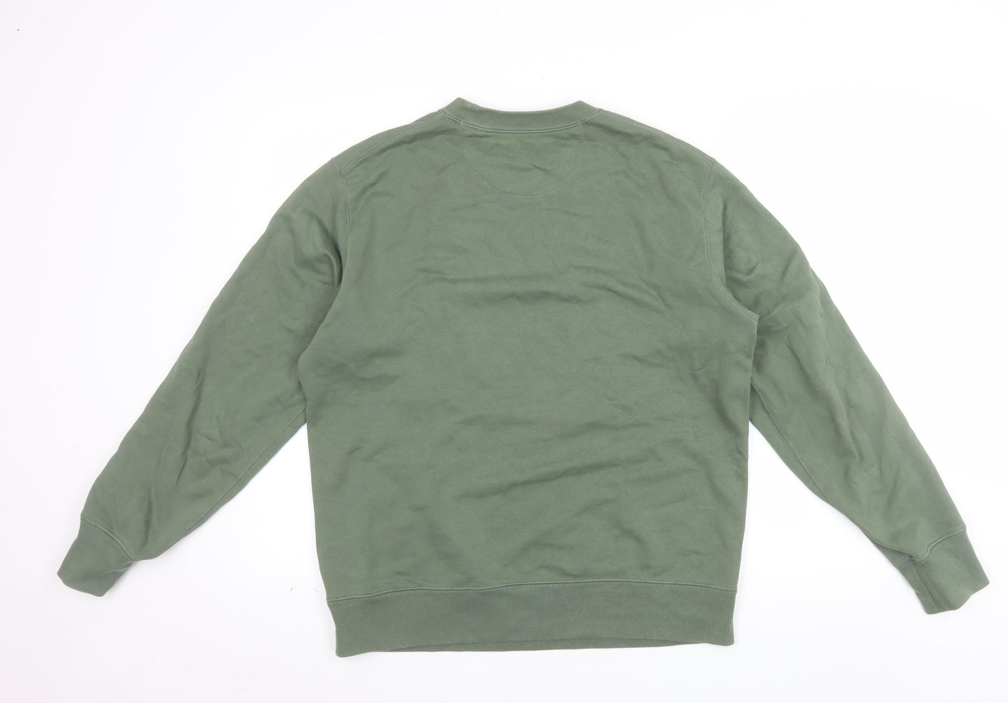 Uniqlo Men’s Green M Crew Neck Cotton Pullover Sweatshirt
