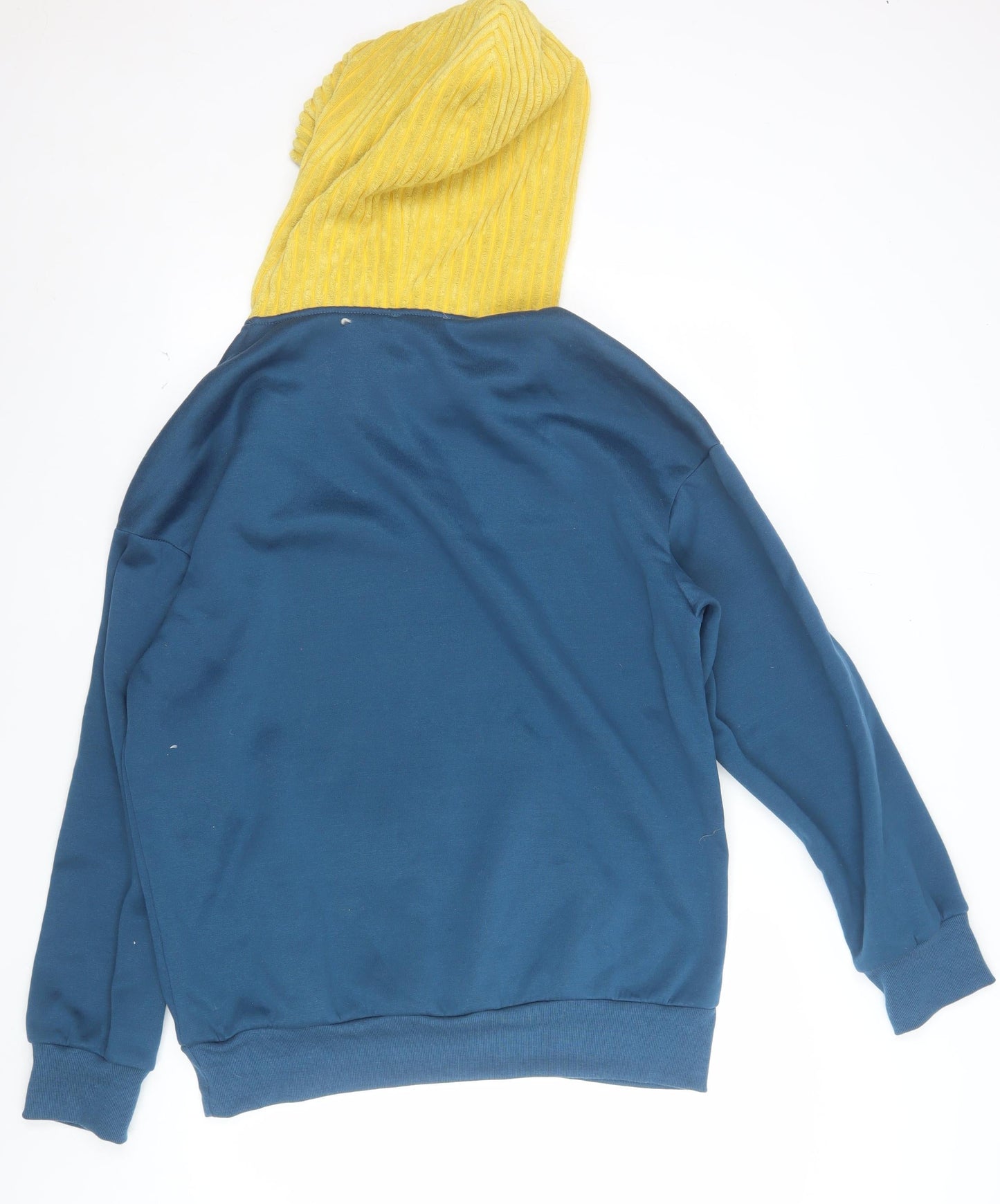 ChArmkpR Men's Blue & Yellow Pullover Hoodie Size L Fleece
