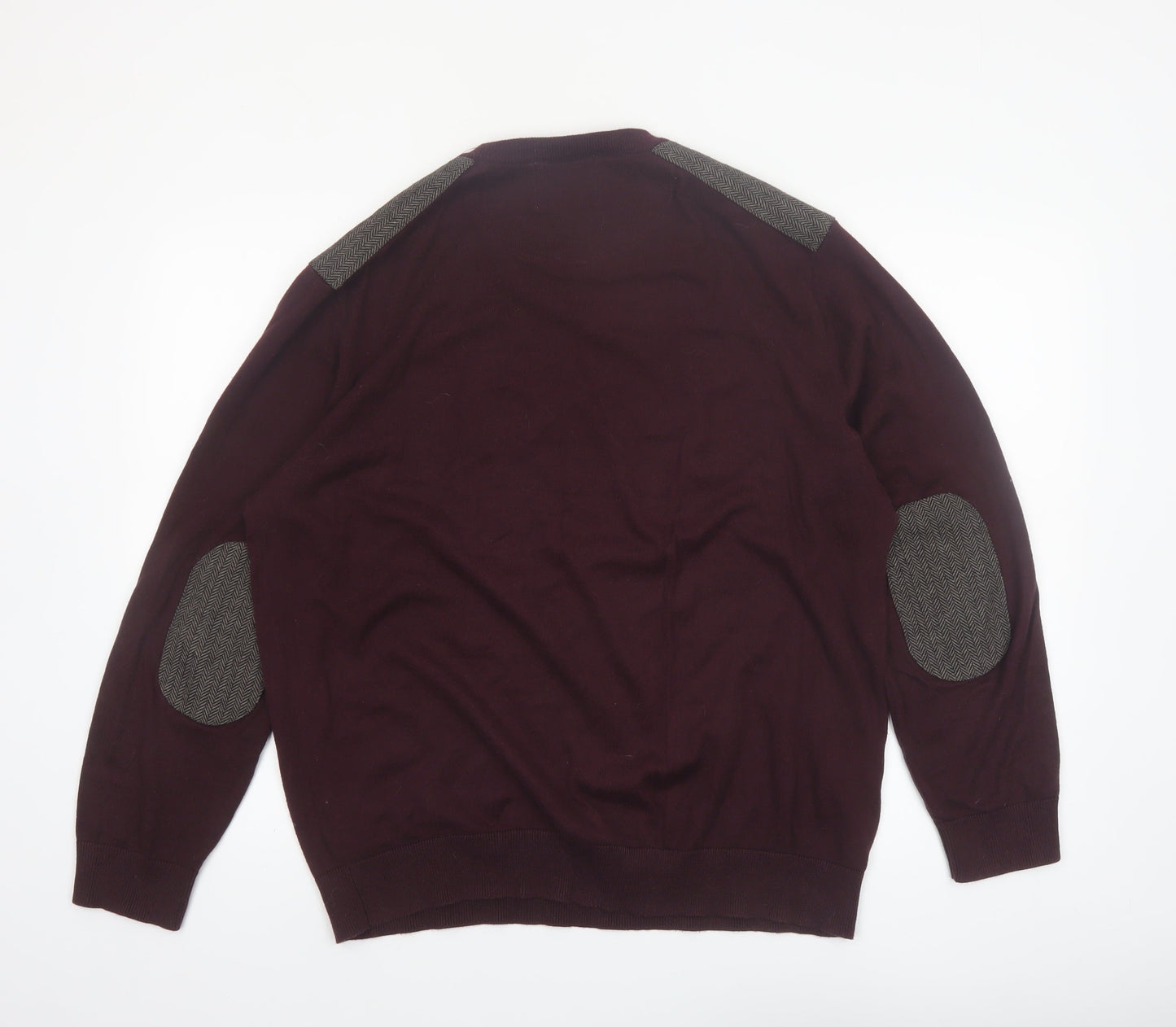 Burton Menswear Men's Brown XL Cotton Crew Neck Pullover Jumper