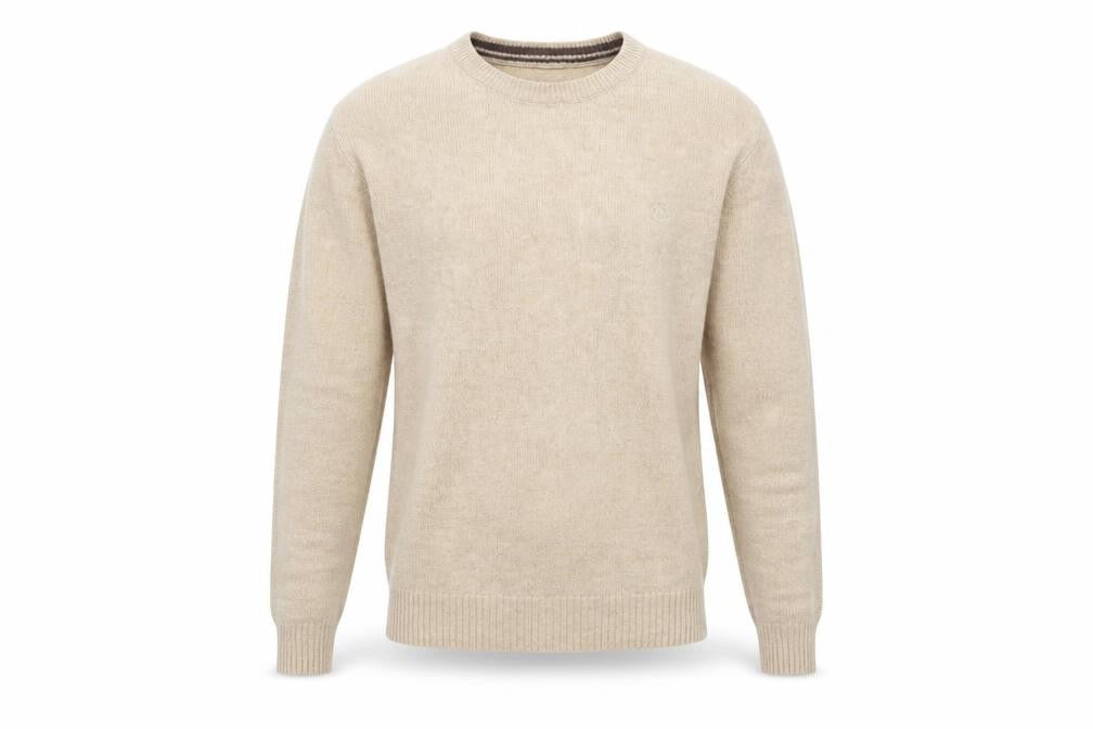 Lincoln Men's Beige Wool Blend Pullover Jumper M