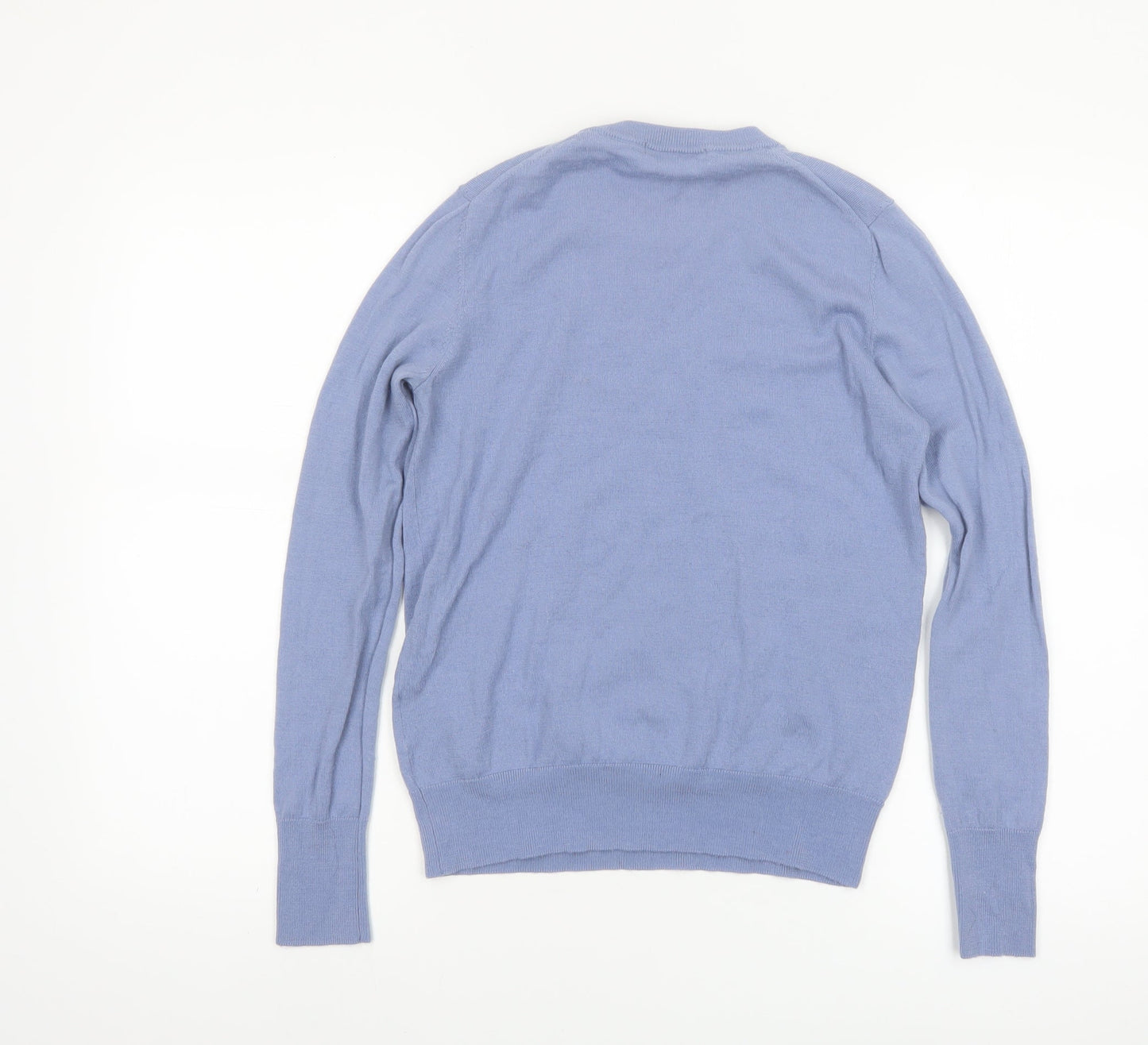Uniqlo Women Blue Wool Crew Neck Pullover Jumper Size S