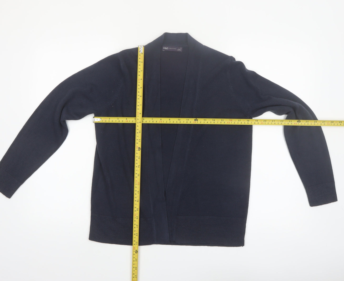 Marks and Spencer Womens Black M Cardigan Knit Open Front