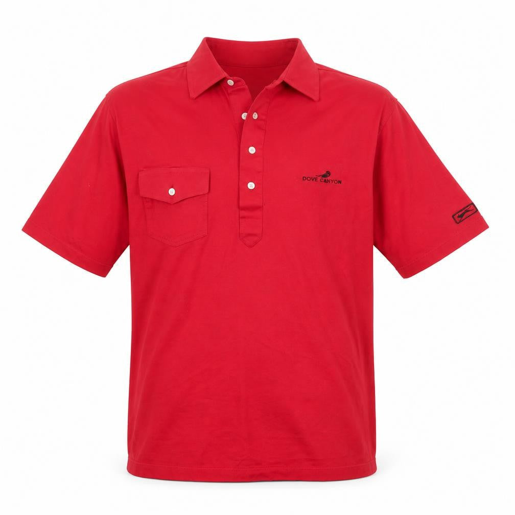 Slazenger Men’s Red Cotton Polo Shirt Size L Golf Sportswear