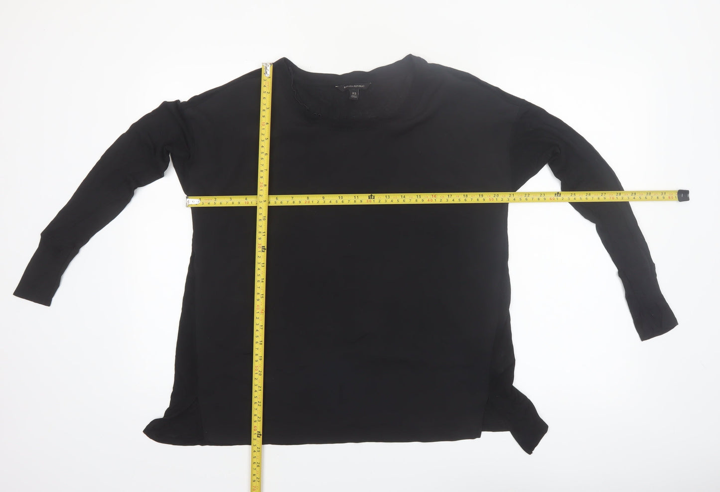 Banana Republic Women's Black XS Long Sleeve Modal Blouse