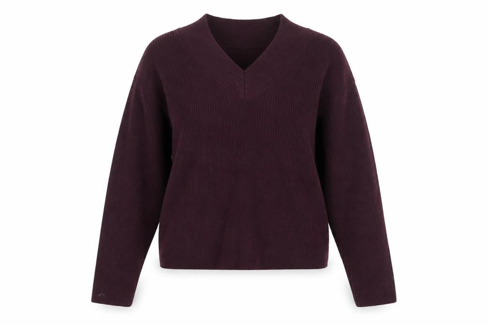 Marks & Spencer Women Purple V-Neck Knit Jumper Size S