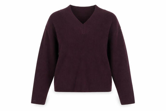 Marks & Spencer Women Purple V-Neck Knit Jumper Size S