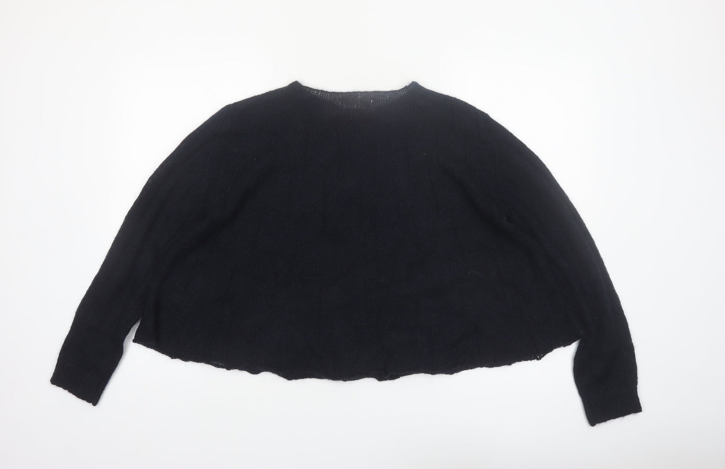Marks and Spencer Per Una Black Mohair Blend Women's M Chunky Knit Jumper