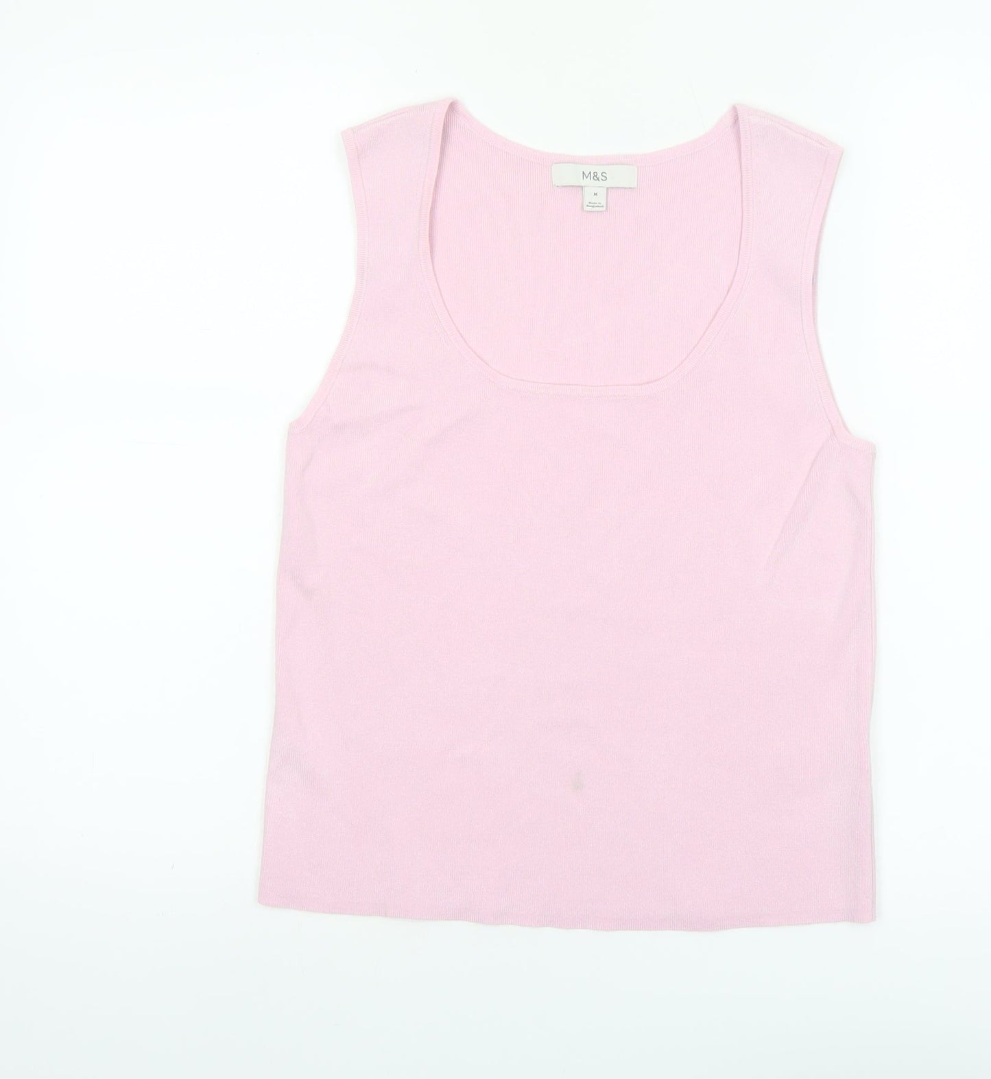Marks and Spencer Women's Pink Knit Tank Top Size M