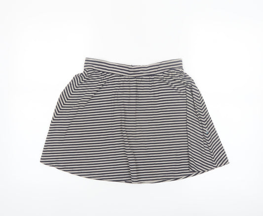 Kling Women’s Navy Striped A-Line Skirt Size 8 Stretch Jersey