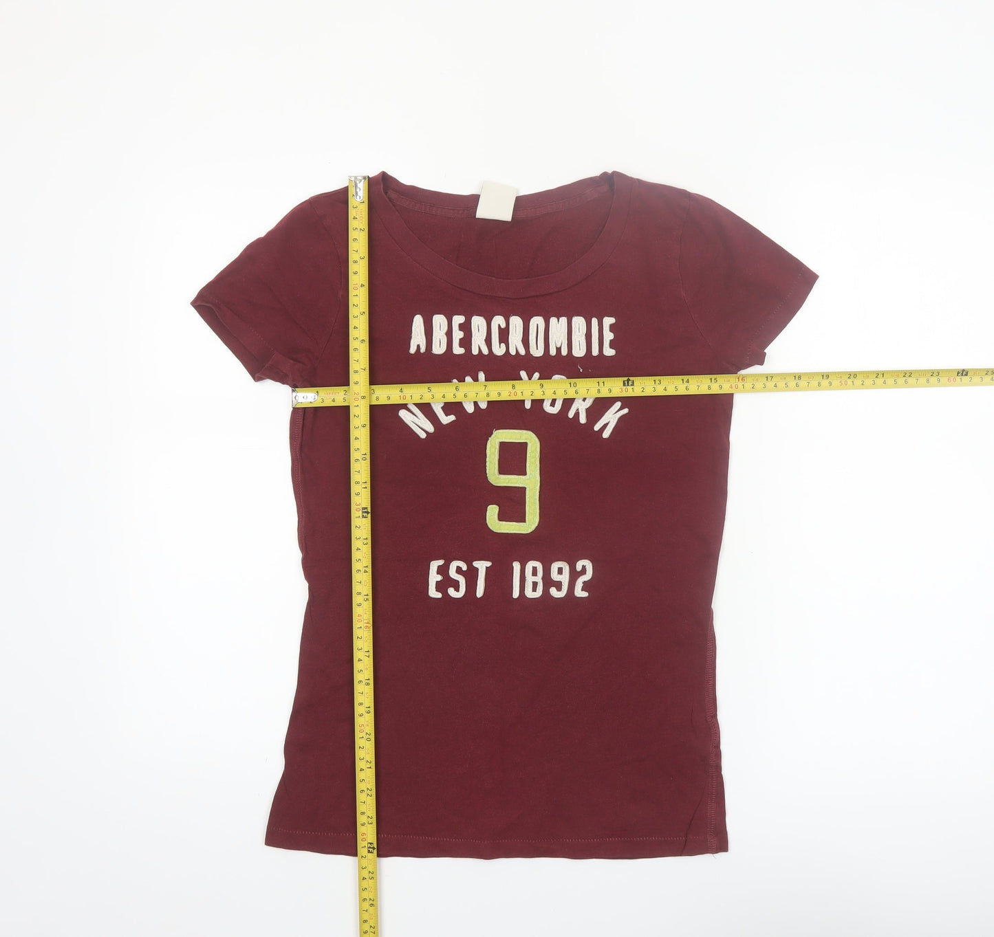 Abercrombie & Fitch Womens Red Short Sleeve Cotton T-Shirt Size L