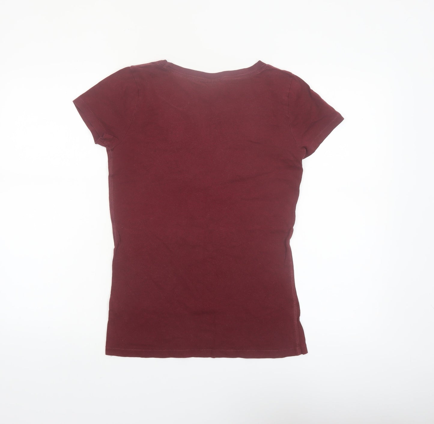 Abercrombie & Fitch Womens Red Short Sleeve Cotton T-Shirt Size L