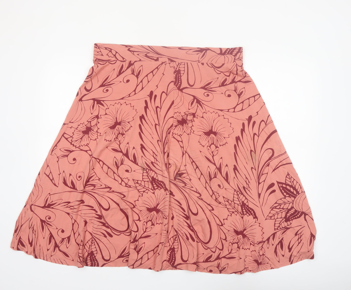 Marks and Spencer Women’s Pink Floral Jersey A-Line Skirt Size 18