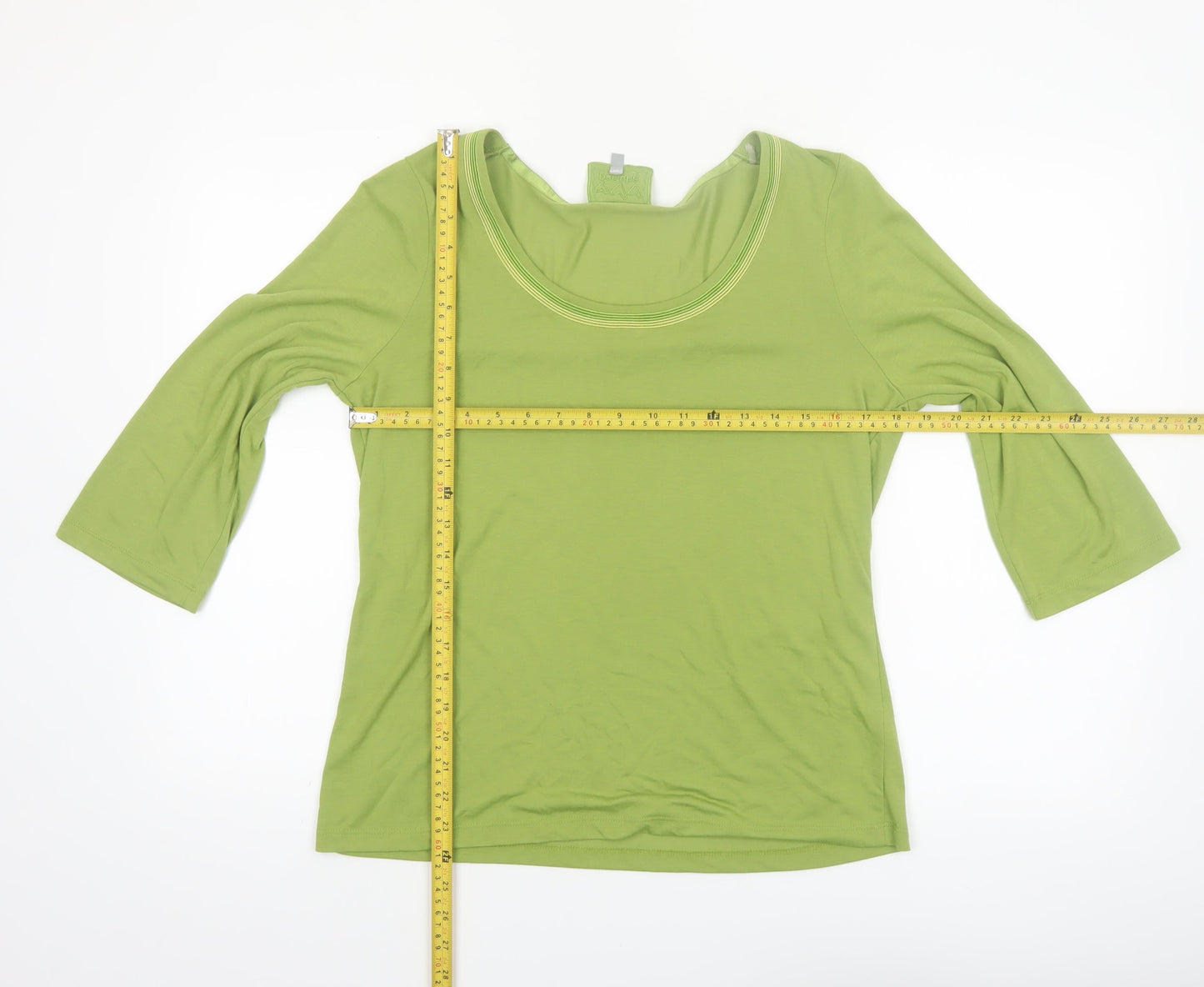 Marks and Spencer Per Una Green 3/4 Sleeve Women’s T-Shirt Size 16