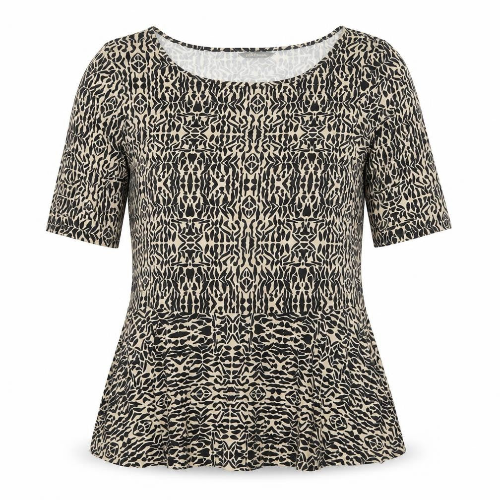 Marks & Spencer Women’s Black Animal Print Jersey Blouse UK 12