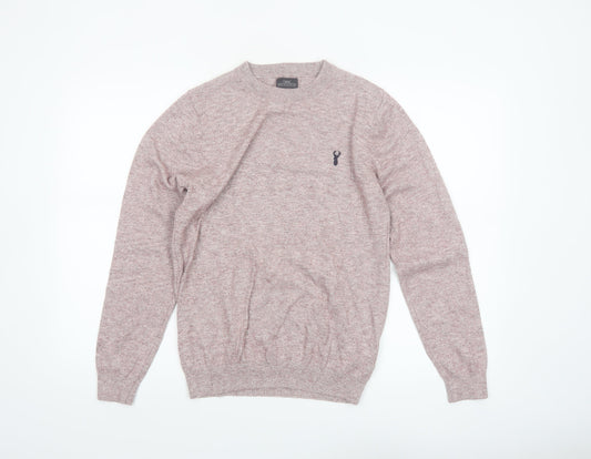 Next Men’s Pink Crew Neck Cotton Blend Jumper Size S
