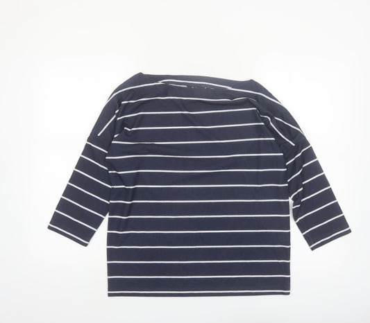 Rohan Womens Blue Striped 3/4 Sleeve Strata Top Size 10