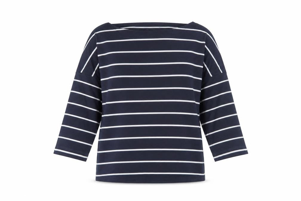 Rohan Womens Blue Striped 3/4 Sleeve Strata Top Size 10