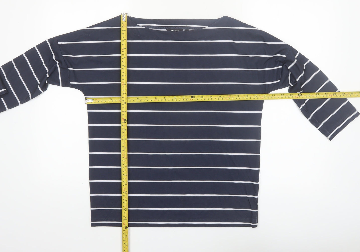 Rohan Womens Blue Striped 3/4 Sleeve Strata Top Size 10