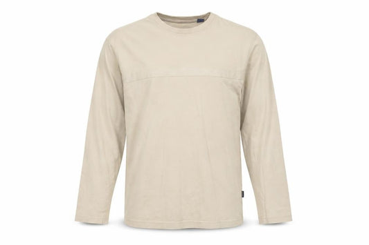 Maine New England Men’s Beige Long Sleeve Cotton Casual Top L