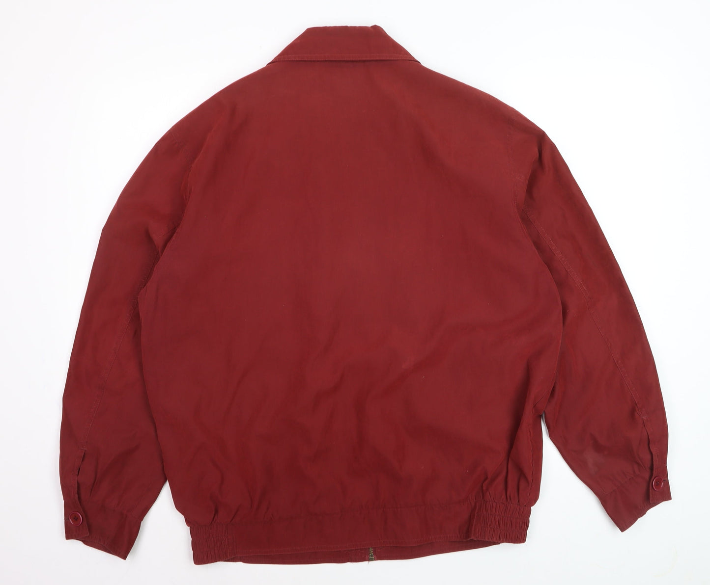 Damart Men's Red Bomber Jacket Size 38 Regular Lined Classic Style