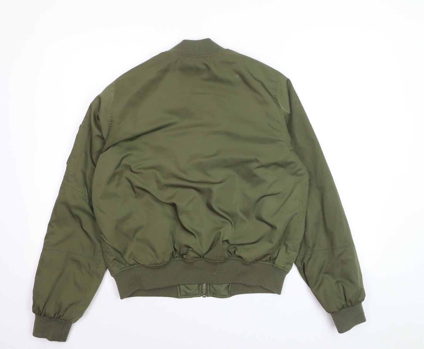 Dorothy Perkins Women Green Size 12 Bomber Jacket Casual Zip Front