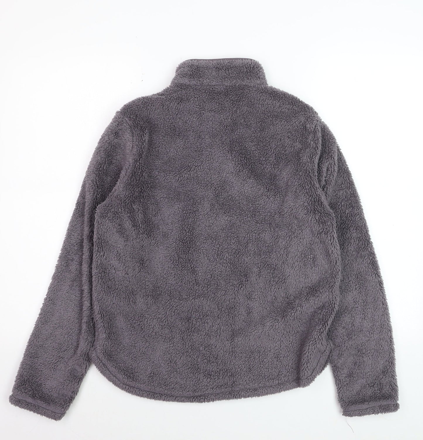 H&M Women Grey XS 1/2 Zip Fleece Pullover Sweatshirt