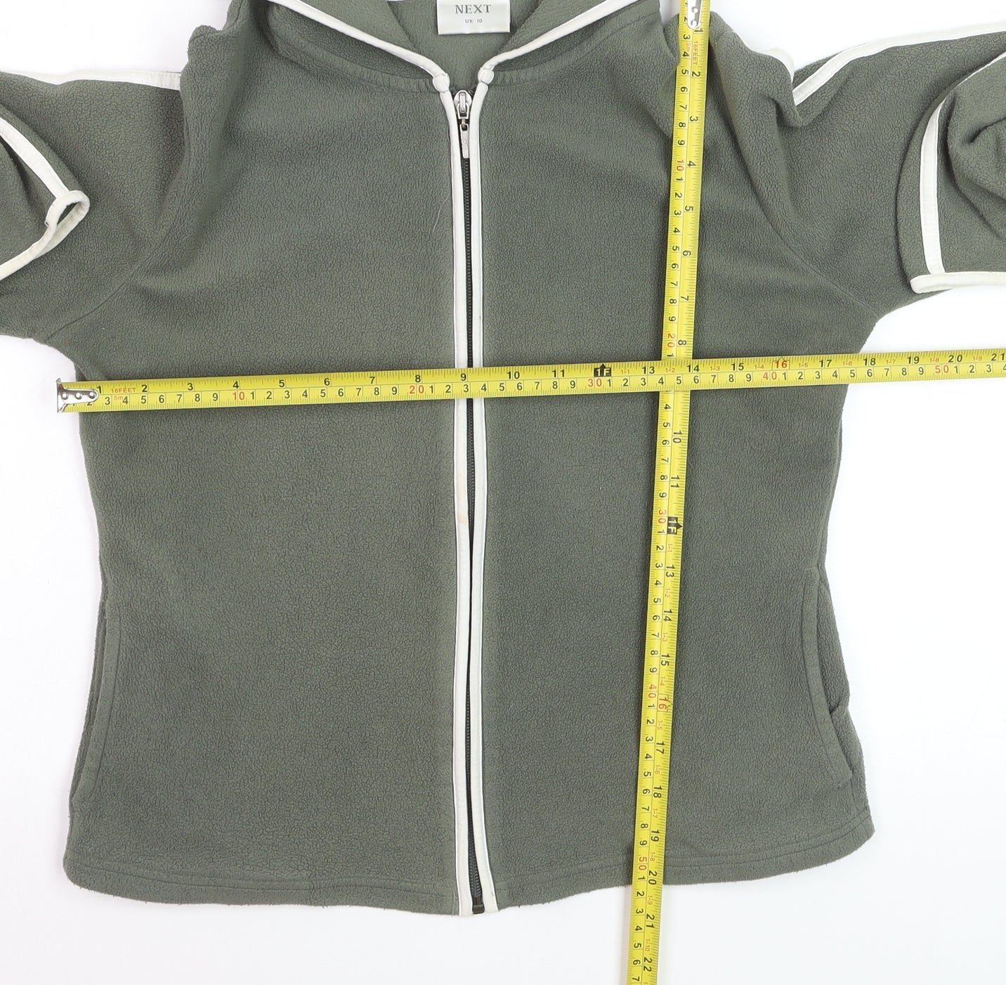 Next Women’s Green Full Zip Fleece Hoodie UK 10