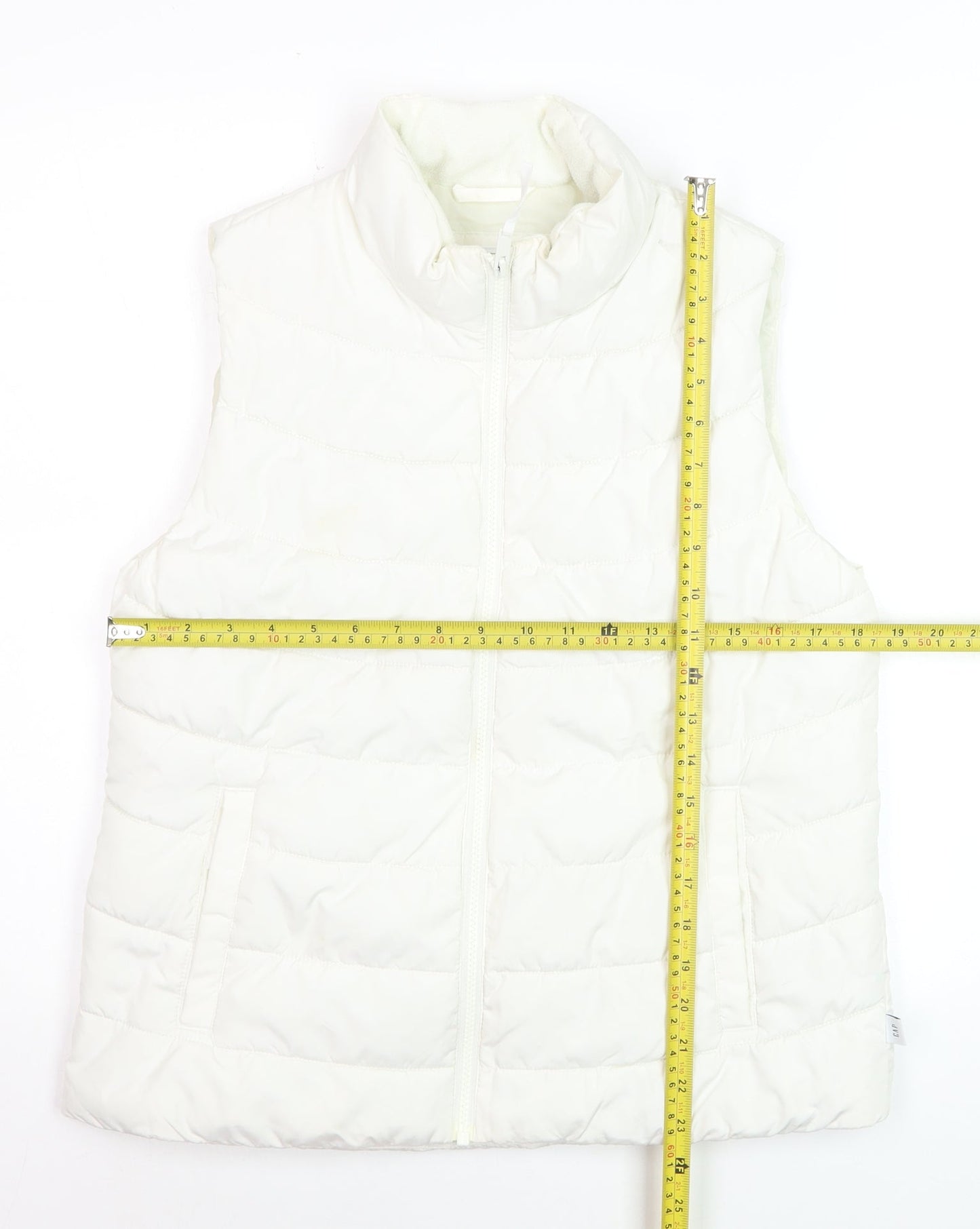 GAP Women’s White Puffer ColdControl Waistcoat Size S
