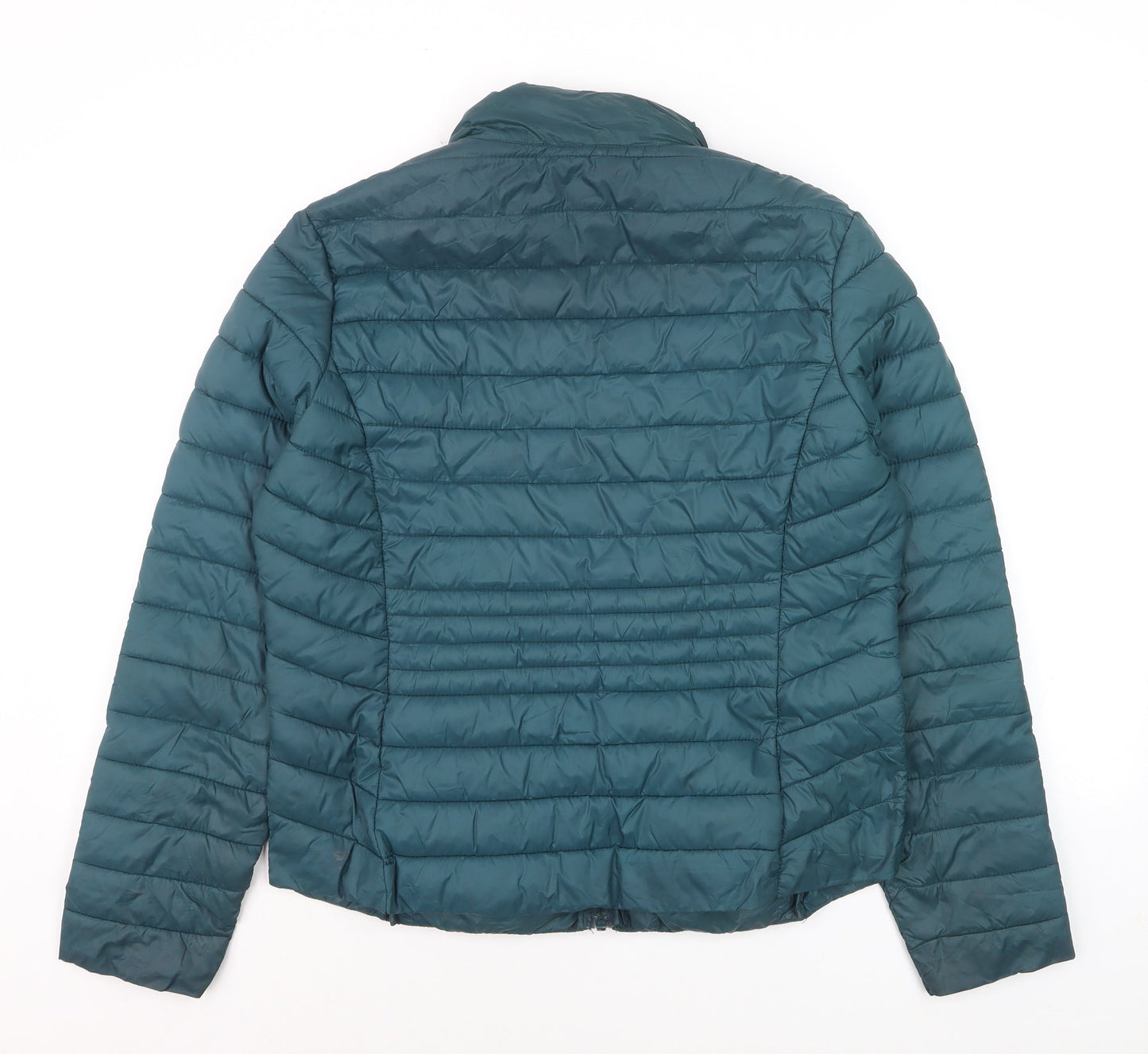 Primark Womens Green Medium Puffer Jacket Lightweight Quilted Coat