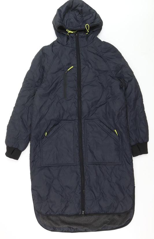 Marks and Spencer Women’s Black Long Hooded Puffer Coat Size 10