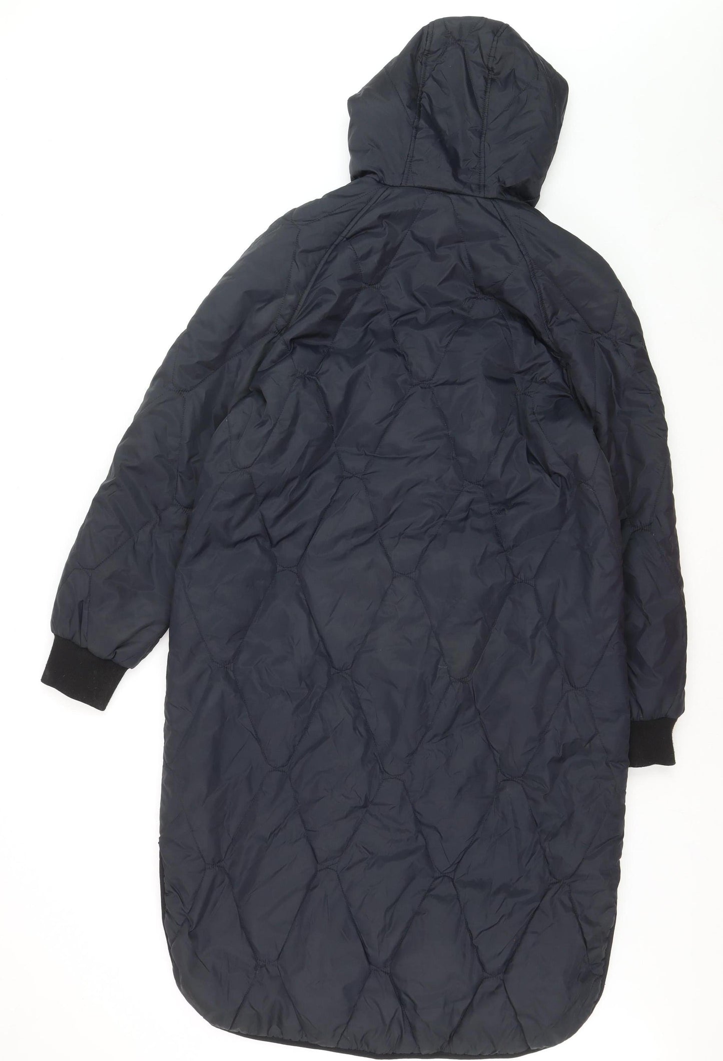 Marks and Spencer Women’s Black Long Hooded Puffer Coat Size 10